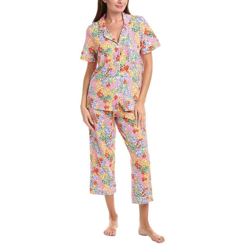 Bedhead Womens  2Pc Cropped Pajama Set, Purple